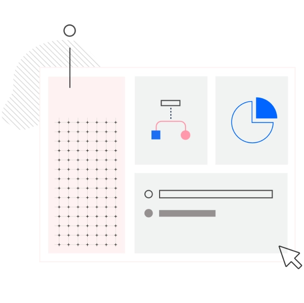 Educational interface showing data visualization courses and tutorials